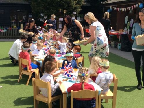 Preschool host a Royal Wedding party