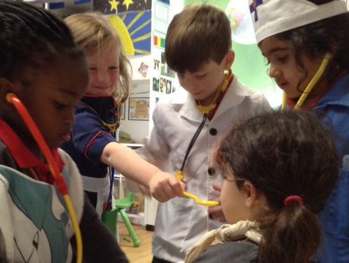 Reception children role play Doctors and Nurses