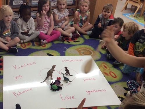 Preschool children discuss the best thing they have learnt this term