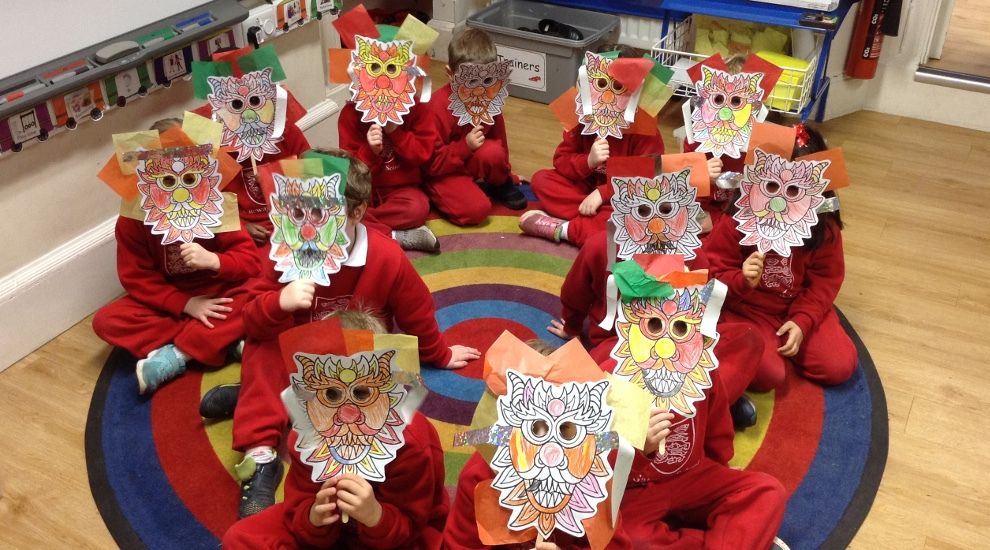 Reception children create wonderful dragon masks