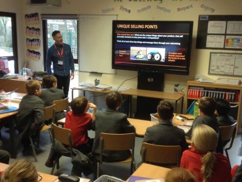 Year 5 learn all about advertising from Mr Turner